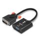 6. Lindy 38189 adapter kablowy 0,1 m DVI-D VGA (D-Sub) Czarny