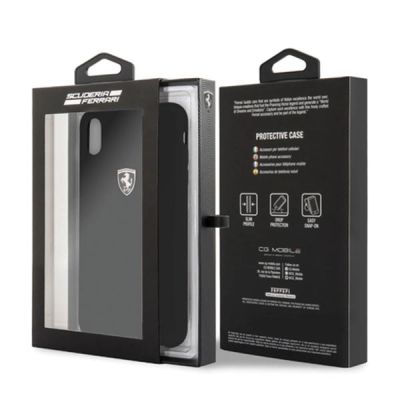 6. Etui Ferrari Silicone Off Track na iPhone Xs Max - czarne