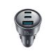 2. Ładowarka samochodowa Joyroom JR-CCN19 65W 2x USB-C + USB-A - ciemnoszara