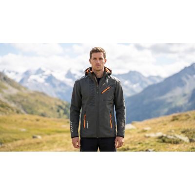11. Kurtka Geographical Norway Softshell Royaute DB 068 M WY8027H/GN/Dark Grey / Orange