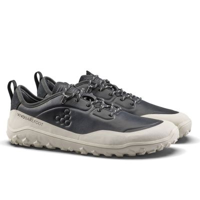 10. Buty męskie Vivobarefoot TRACKER LEATHER AT LOW MENS OBSIDIAN/WHITE (309534-04)
