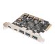 5. Digitus Karta PCIe 2 x USB-C i 3 x USB A
