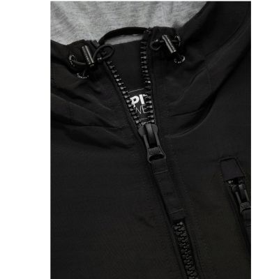 4. Męska kurtka przejściowa wiosenna Pit Bull West Coast Cabrillo Summer Hooded Czarna - 5230139