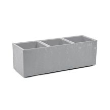 FLOWERPOT PLASTIC KARO 90X30X30CM GREY