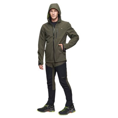 3. Kurtka męska przeciwdeszczowa wiatroodporna softshell Alpinus Roignais Oliwkowa - MK18863