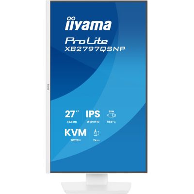 3. iiyama ProLite XB2797QSNP-W1 monitor komputerowy 68,6 cm (27") 2560 x 1440 px Quad HD LCD Biały