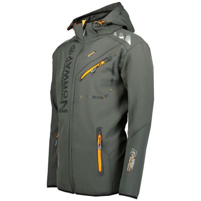 8. Softshell męski Geographical Norway ROYAUTE DGREY-ORANGE GTX MEN 068 (WW4643H/GN-DARK GREY / ORANGE)