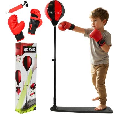 4. ZESTAW BOKSERSKI ENERO DLA DZIECI REGULOWANY 75-128CM I RĘKAWICE