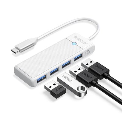 Hub USB Orico PAPW4A-C3 4-portowy 4x USB-A 3.0 1,8 m - biały