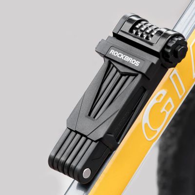 2. Zapięcie rowerowe Rockbros LFCXR0085 składane z szyfrem - czarne