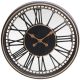 ZEGAR ŚCIENNY AŻUROWY CYFRY RZYMSKIE 60CM CZARNY-ZŁOTY