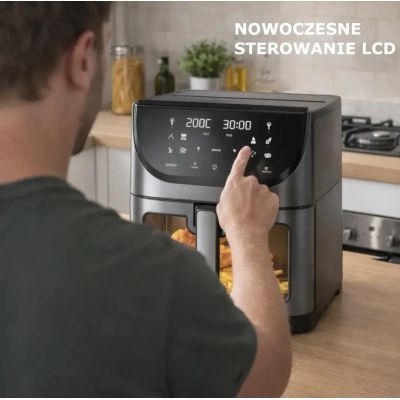 7. Extralink AIR FRYER FRYTKOWNICA BEZTLUSZCZOWA 8L 1800W 200 STOPNI