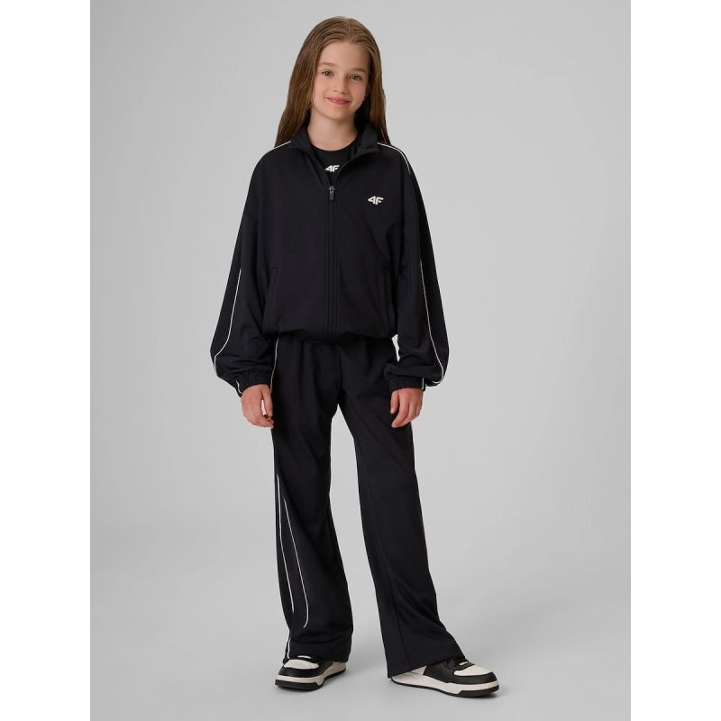 3. Bluza sportowa loose bez kaptura dziewczęca 4F 4FJRSS26TSWSF3057-20S