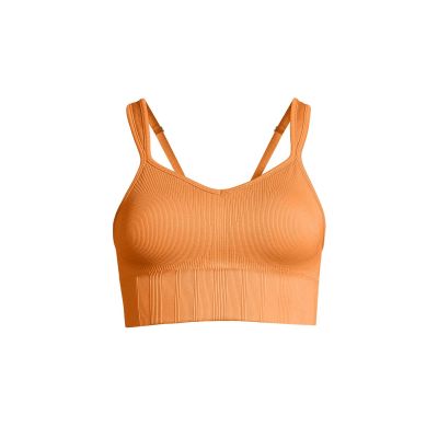 2. Stanik treningowy CASALL Seamless Rib Padded Sports Bra juicy orange
