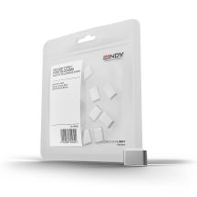 LINDY USB Typ C Port Schloss weiĂź 10 StĂĽck