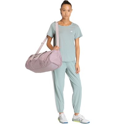 7. Spodnie damskie adidas Workout Essentials 3-Stripes Woven miętowe KC5494