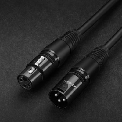 6. Kabel Ugreen AV130 66717 audio XLR (żeński) - XLR (męski) do mikrofonu / wzmacniacza 2m - czarny