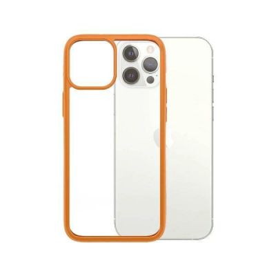 2. Etui PanzerGlass ClearCase na iPhone 12 Pro Max - przezroczysto-pomarańczowe