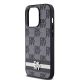 6. Etui DKNY Leather Checkered Mono Pattern & Printed Stripes na iPhone 14 Pro - czarne