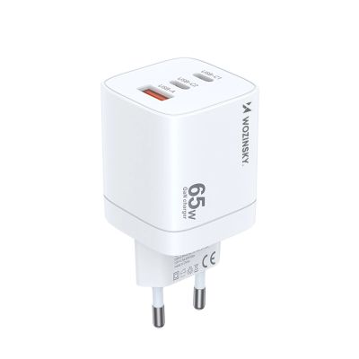 2. Ładowarka sieciowa GaN Wozinsky CGWCW 65W USB-A / 2 x USB-C - biała