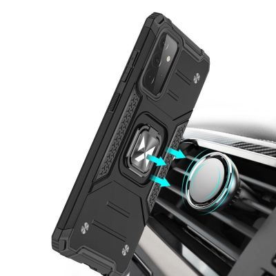 5. Wozinsky Ring Armor pancerne hybrydowe etui pokrowiec + magnetyczny uchwyt Samsung Galaxy A72 4G różowy