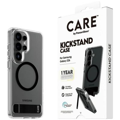 6. Etui CARE by PanzerGlass Urban Explorer Transparent w. Black Qi na Samsung Galaxy S26 - przezroczyste