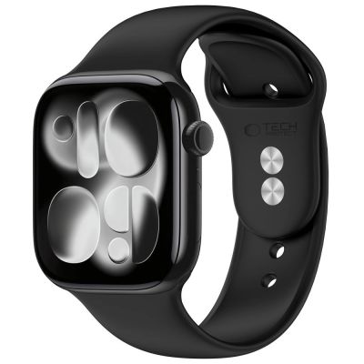 Pasek Tech-Protect Silicone na Apple Watch 44 / 45 / 46 / 49 mm - czarny