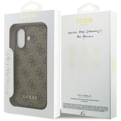 8. Etui Guess 4G Classic na iPhone 17 - brązowe