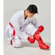 4. Ochraniacze piszczeli i stóp Karate WKF RED | MOOTO