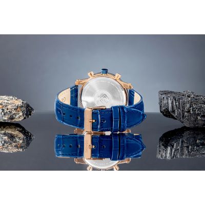 7. Zegarek Męski Giewont Chronograph Sapphire Miedziano Niebieski GW6260-A5