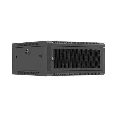 2. LANBERG SZAFA INSTALACYJNA RACK WISZĄCA 19" 4U 600X600 CZARNA DRZWI PERFOROWANE (FLAT PACK)