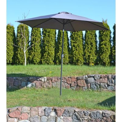 2. PARASOL OGRODOWY 300CM SKŁADANY SZARY