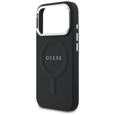 6. Etui Guess Classic Logo MagSafe na iPhone 17 Pro - czarne