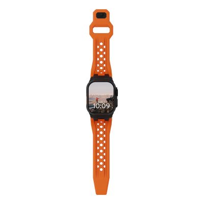 5. UAG Monarch - pasek FKM do Apple Watch series 4-6 & SE 1-3, 44mm / series 7-9, 45mm / series 10-11, 46mm / Ultra 1-3, 49mm (orange / black titanium)
