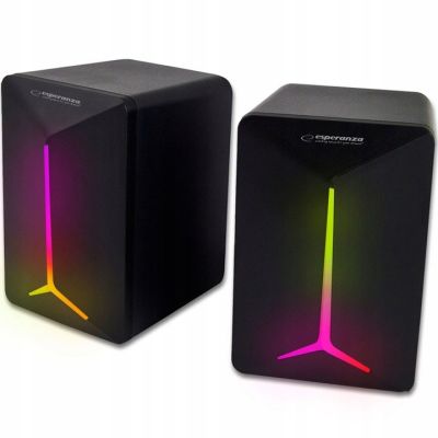 4. ESPERANZA GŁOŚNIKI 2.0 USB LED RAINBOW FREVO EGS105