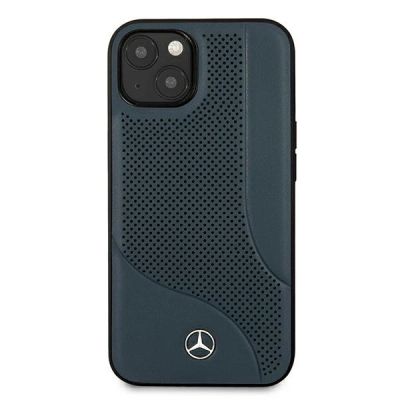 3. Etui Mercedes Leather Perforated Area na iPhone 13 mini - granatowe