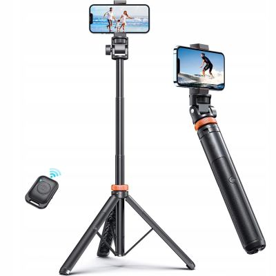 9. Selfie stick Tech-Protect L03S Bluetooth z pilotem, tripodem do 148cm i głowicą 180 - czarny