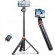 9. Selfie stick Tech-Protect L03S Bluetooth z pilotem, tripodem do 148cm i głowicą 180 - czarny