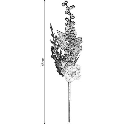 5. GAŁĄZKA DEKORACYJNA 48CM PU GIFT & DECOR