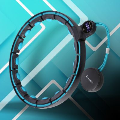 19. ZESTAW HULA HOP MAGNETYCZNY BLACK/TURQUOISE HHM17 Z LICZNIKIEM HMS + PAS WYSZCZUPLAJĄCY BR163 RED