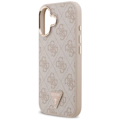 6. Etui Guess 4G Triangle Logo MagSafe na iPhone 17 - różowo-złote
