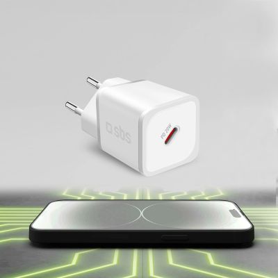 5. Ładowarka sieciowa SBS TETRGAN1C20W 20W GaN z Power Delivery - biała