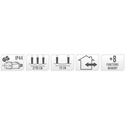 14. LAMPKI DRUCIKI GIRLANDA 320 LED MULTIKOLOR