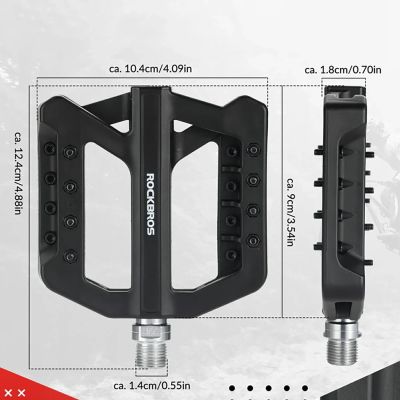 3. Pedały rowerowe Rockbros RK01 nylonowe - czarne