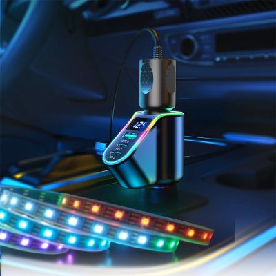 11. Joyroom szybka ładowarka samochodowa 4w1 USB-A QC3.0 / 2xUSB-C PD 150W czarna (JR-CL21)