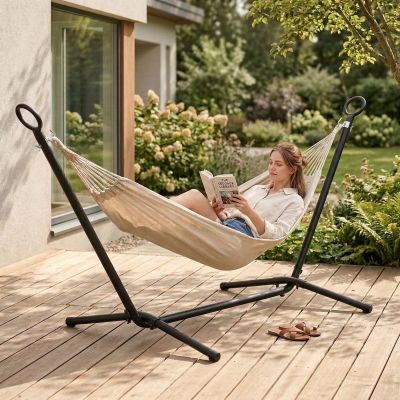 14. STELAŻ STOJAK DO HAMAKA METALOWY 300x120x94CM