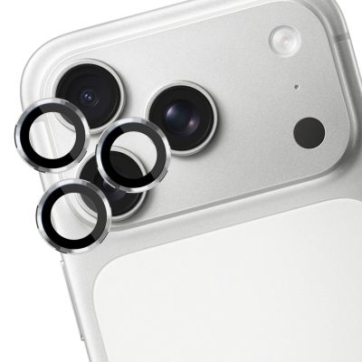 6. Szkło hartowane na obiektyw aparatu 3mk Lens Protection Pro Black na iPhone 18 Pro / 18 Pro Max - srebrne