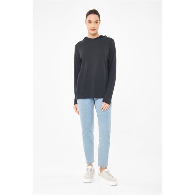 Longsleeve damski VIKING Canby Lady Bamboo z kapturem granatowy   XS