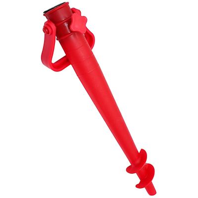 4. BAZA MOCOWANIE DO PARASOLA PLASTIKOWA WKRĘCANA 39CM CZERWONA