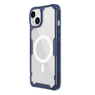6. Nillkin Nature Pro Magnetic Case etui iPhone 14 Plus magnetyczny pokrowiec MagSafe niebieski